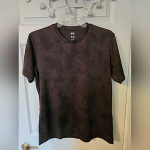 Uniqlo Men's Black Brown Tie Dye T-Shirt L